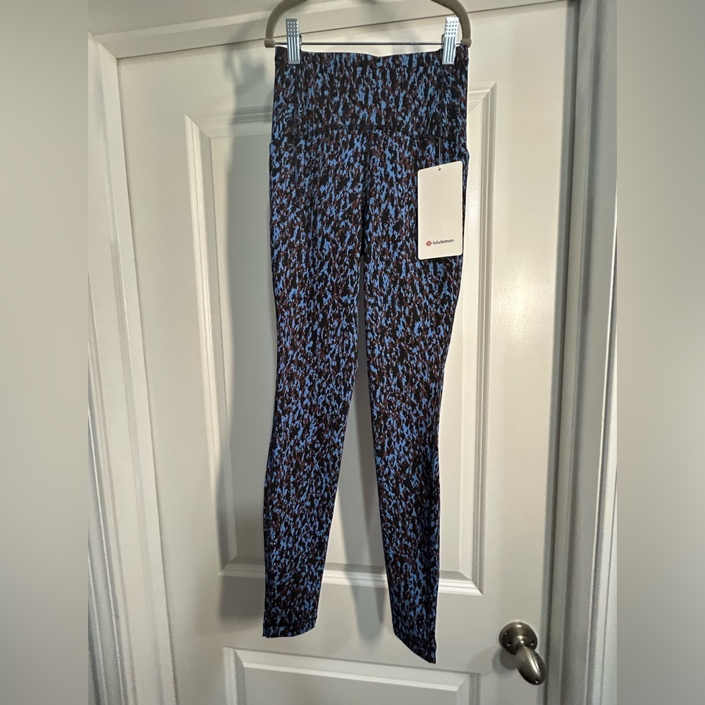 Lululemon Athletica Leopard Camo Blue Nile Multi High-Rise Leggings-28"‎